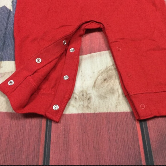 Gap Boys 6-12 Month Red Logo Romper - Picture 3 of 7